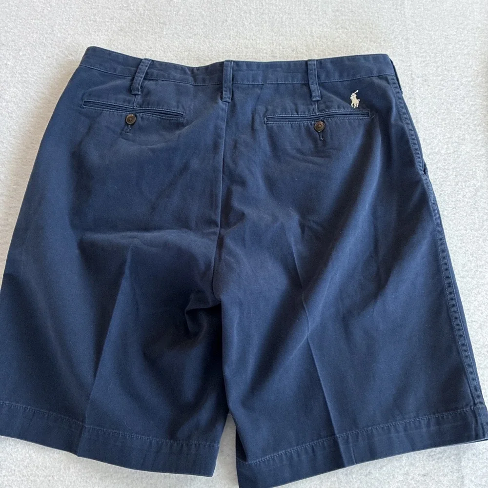 Polo Ralph Lauren Relaxed Fit Shorts Mens 36 Khaki Blue Cotton Chino Lot of 2